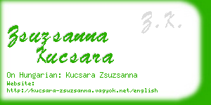 zsuzsanna kucsara business card